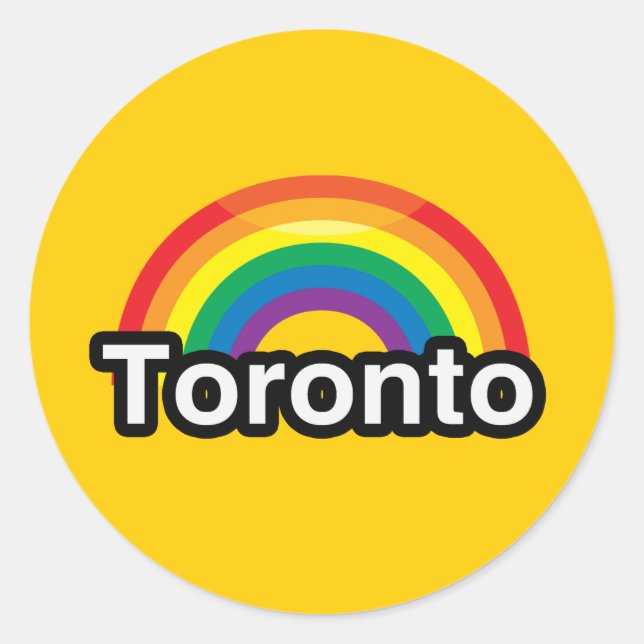TORONTO LGBT PRIDE RAINBOW RUNDER AUFKLEBER (Vorderseite)