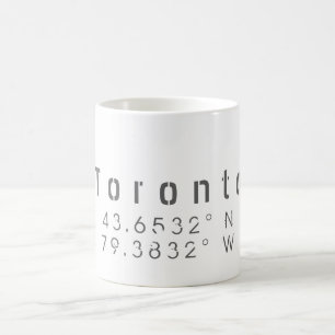 Toronto Longitude Latitude Mug