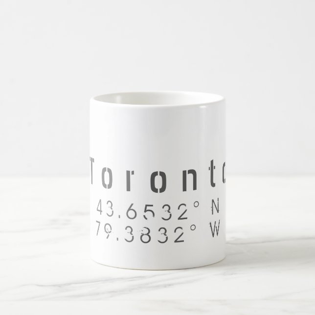 Toronto Longitude Latitude Mug (Centre)