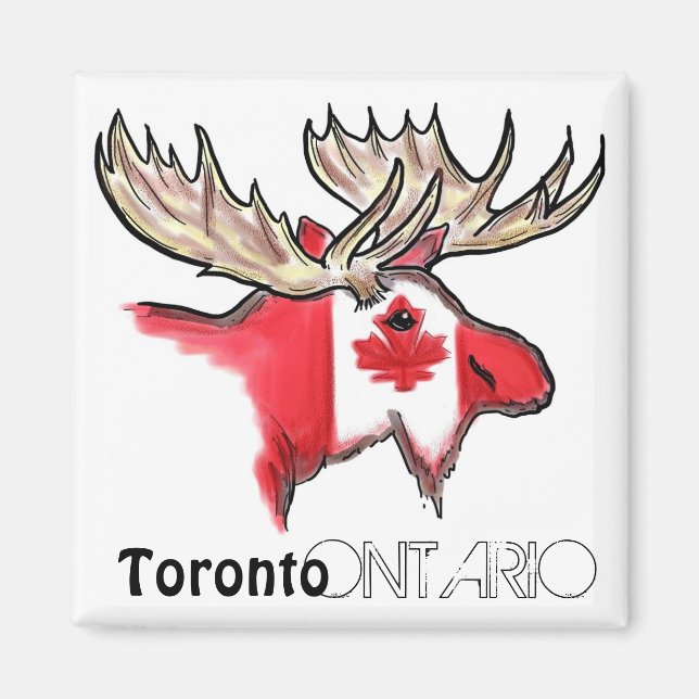 Toronto Ontario Kanada Lokaler Flaggenmagnet Magnet (Vorne)