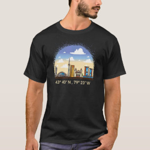 Toronto Ontario Kanada mit Koordinaten T-Shirt