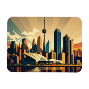 Toronto Ontario Vintage Sonnenuntergang Stadtbild Magnet