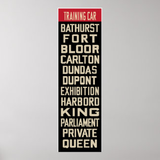 Toronto PCC Replica Rollsign (Teil I) Poster