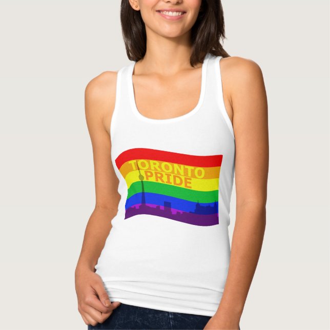 Toronto Pride Flag Wave Tank Top (Vorderseite)