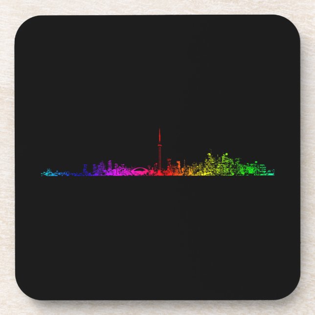 Toronto Regenbogen Getränkeuntersetzer (Vorderseite)