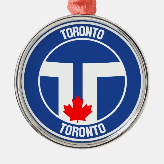 Toronto Round Emblem Ornament Aus Metall (Vorne)