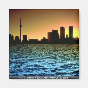 Toronto-Skyline am Sonnenuntergang, genommen vom Magnet