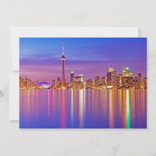 Toronto Skyline bei Dusk Dankeskarte