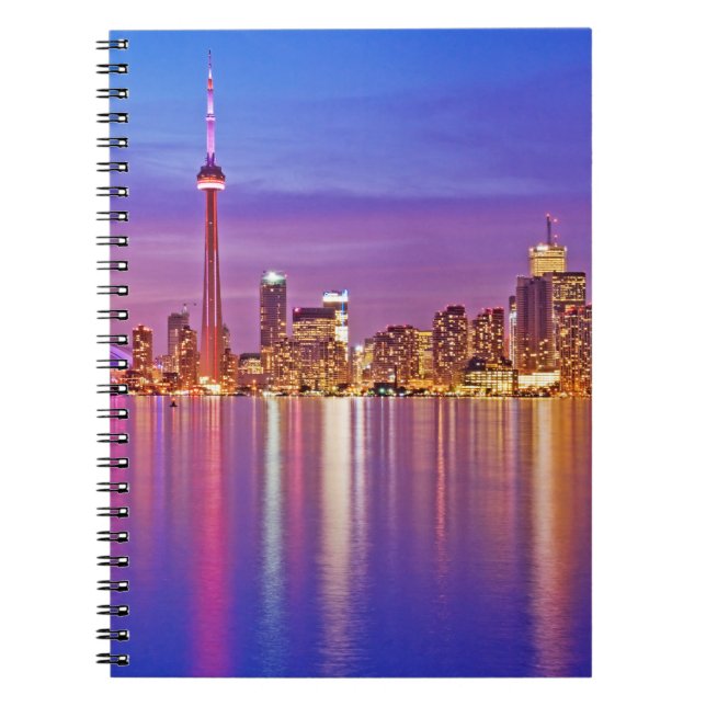 Toronto Skyline bei Dusk Notizblock (Vorderseite)
