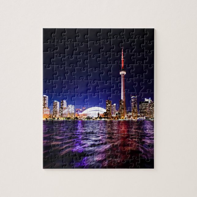 Toronto Skyline bei Nacht (Vertikal)