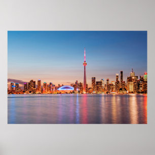 Toronto-Skyline bei Sonnenuntergang Poster