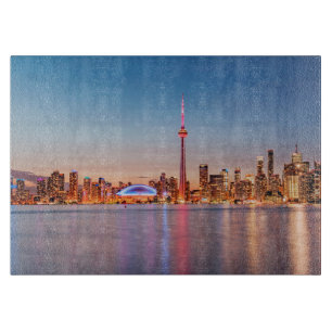 Toronto-Skyline bei Sonnenuntergang Schneidebrett