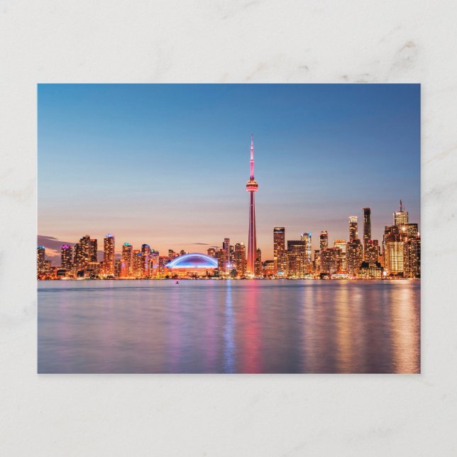 Toronto Skyline bei Sunset Postkarte (Vorderseite)
