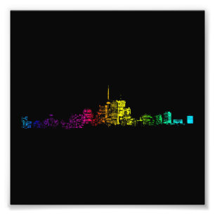 Toronto-Skyline Farbverlauf Fotodruck