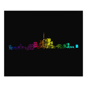 Toronto Skyline Gradient Foto Print