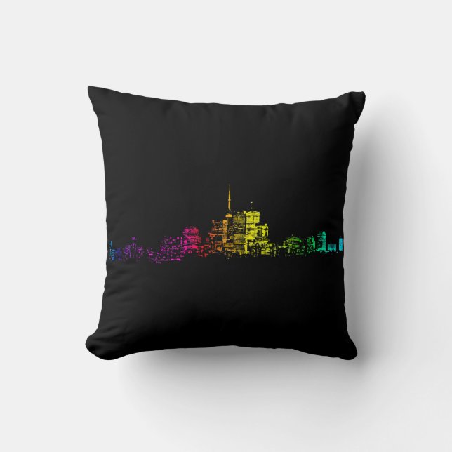 Toronto Skyline Gradient Kissen (Vorderseite)