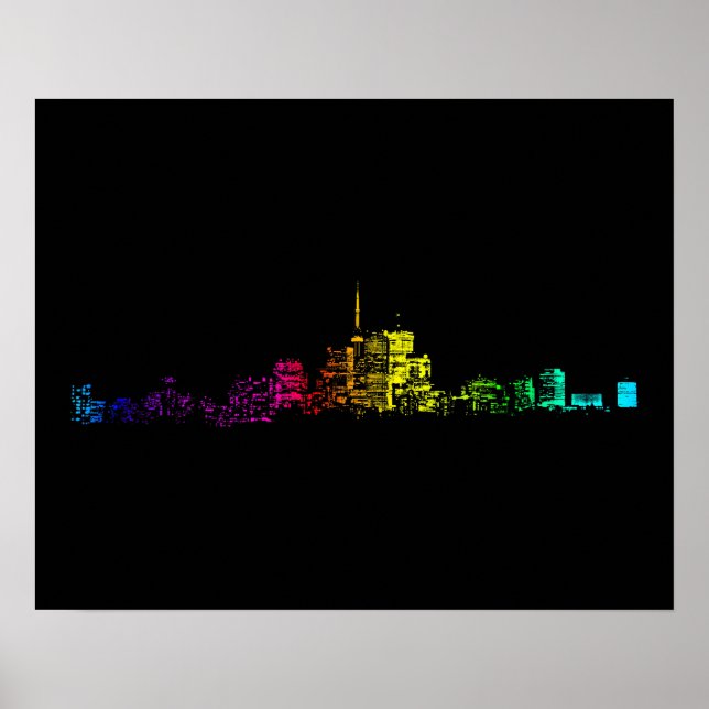 Toronto Skyline Gradient Poster (Vorne)
