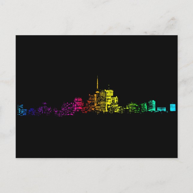 Toronto Skyline Gradient Postkarte (Vorderseite)