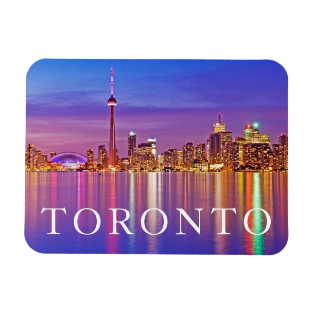 Toronto Skyline in Dusk Magnet (Horizontal)