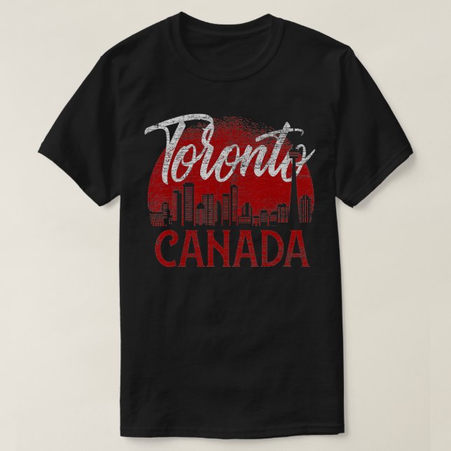 Toronto Skyline Kanada  T-Shirt (Design vorne)