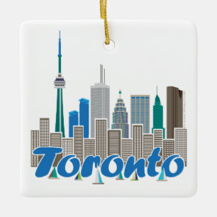 Toronto Skyline Quadrat-Schmuck Keramikornament