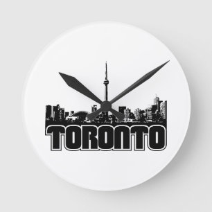 Toronto-Skyline Runde Wanduhr