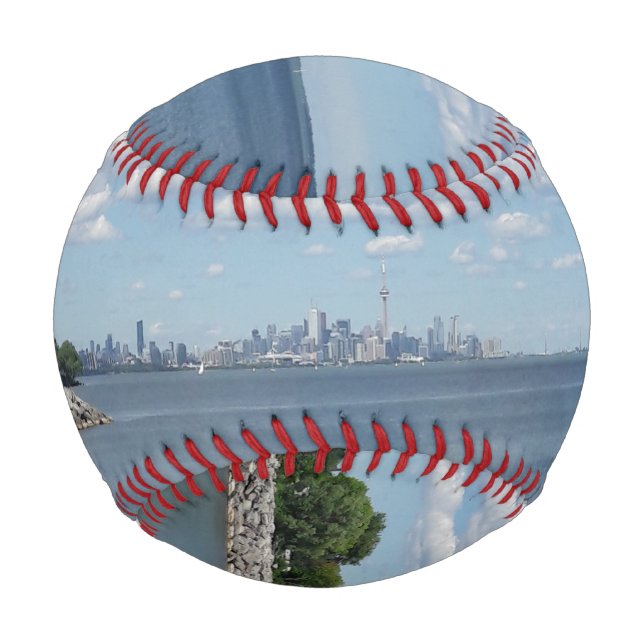Toronto Skyline View Vom See Baseball (Vorderseite)