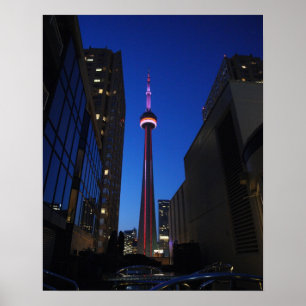 Toronto Tower Night Poster