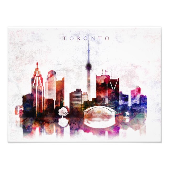 Toronto Wasserfarbe Fotodruck (Vorne)