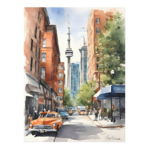 Toronto Wasserfarbenkunst Fotodruck