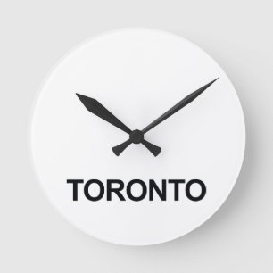 TORONTO WELTWEIT TIMEZONE CLOCK SET RUNDE WANDUHR