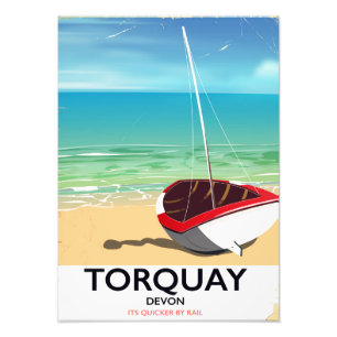 Torquay Devon Vintages Reiseplakat Fotodruck