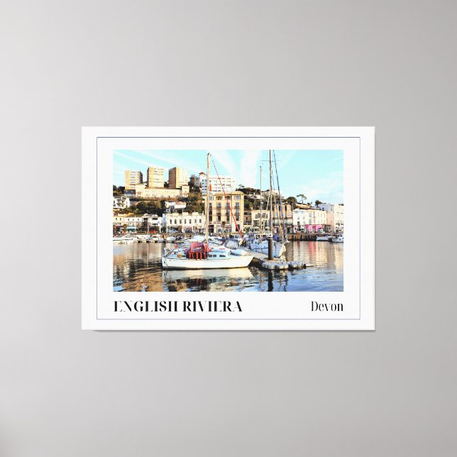 Torquay Marina, Englische Riviera, Devon Leinwanddruck (Vorderseite)