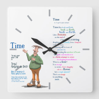 Torquil Farquhar de Smith Clock Quadratische Wanduhr