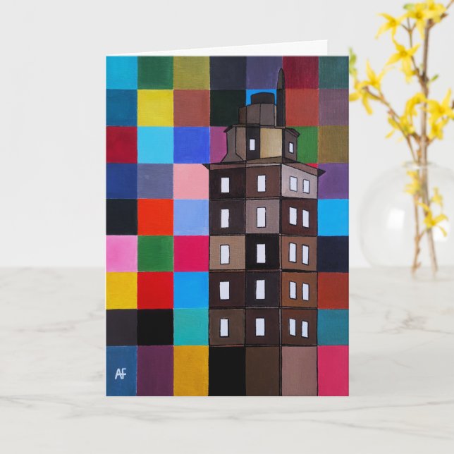 Torre de Hércules Abstract Painting by Alfred Fox Karte (Gelbe Blume)