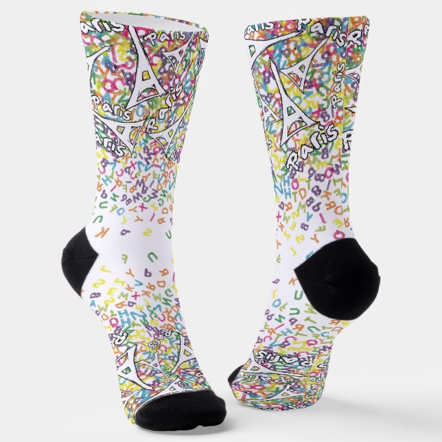 Torre Eiffel con alfabeto Socken (Gewinkelt)
