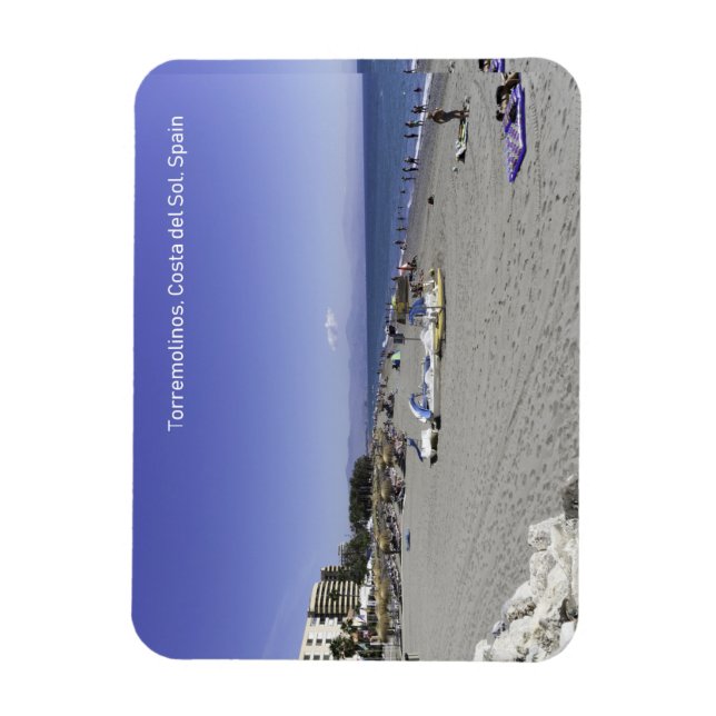 Torremolinos Beach, Costa del Sol, Spanien Magnet (Vertikal)