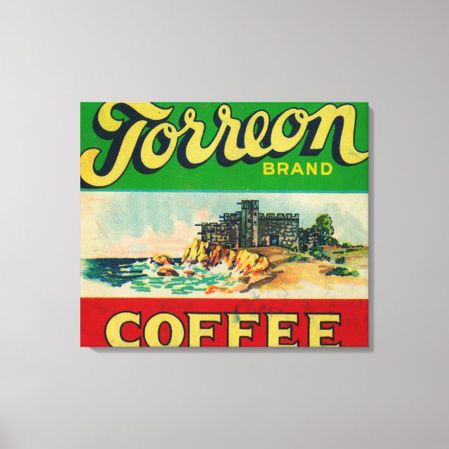 Torreon Coffee Label Leinwanddruck (Vorderseite)