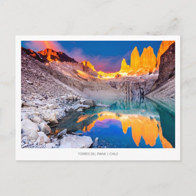 Torres del Paine, Chile Feiertagspostkarte (Vorderseite)