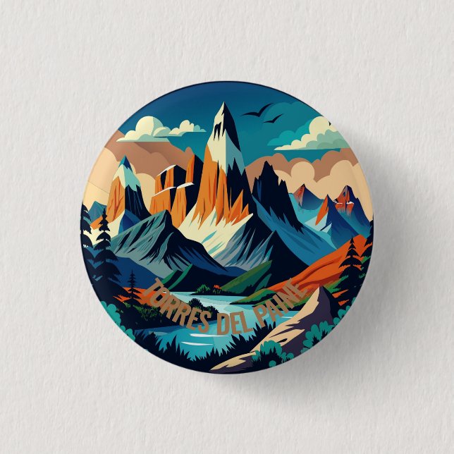 Torres del Paine Nationalpark Chile Button (Vorderseite)