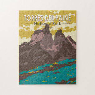 Torres del Paine Nationalpark Chile Kunst Vintage