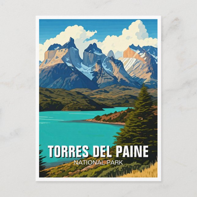 Torres Del Paine Nationalpark Chile Postkarte (Vorderseite)