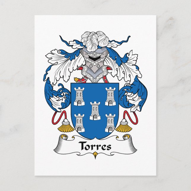 Torres Familienwappen Postkarte (Vorderseite)