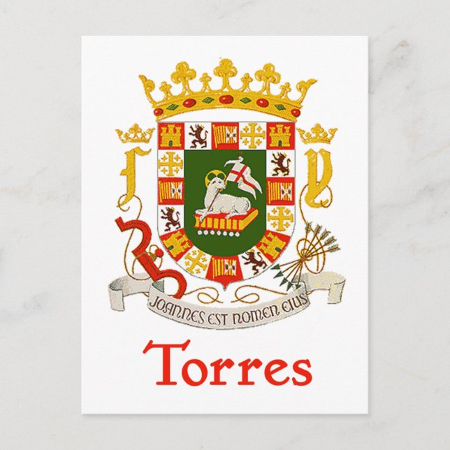 Torres Shield von Puerto Rico Postkarte (Vorderseite)
