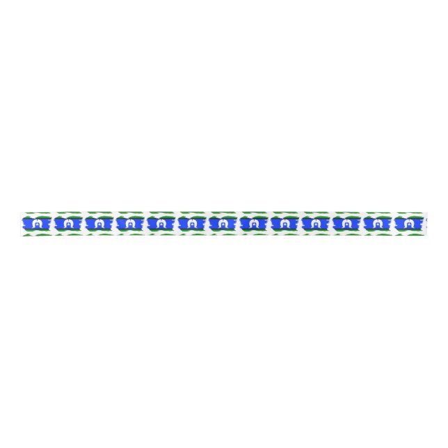 Torres Strait Islander Flag Grunge Satinband (Vorderseite)