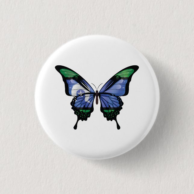 Torres Strait Islands Frack Butterfly Flag Button (Vorderseite)