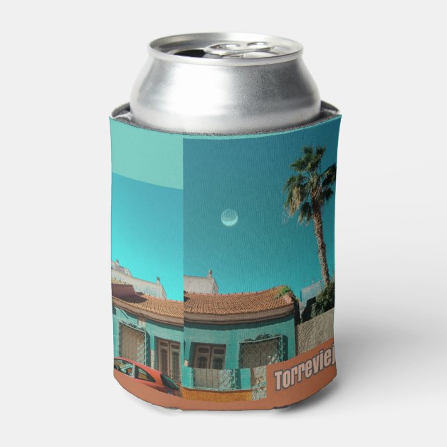 Torrevieja in Orange und Turqoise Dosenkühler (Kanne Vorderseite)
