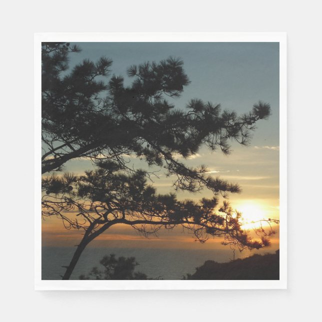 Torrey Pine Sunset I California Landschaft Serviette (Vorderseite)