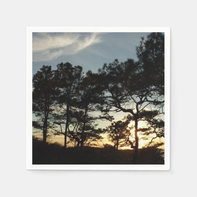 Torrey Pine Sunset II Kalifornien Landschaft Serviette (Vorderseite)