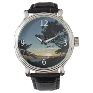 Torrey Pine Sunset III California Landschaft Armbanduhr